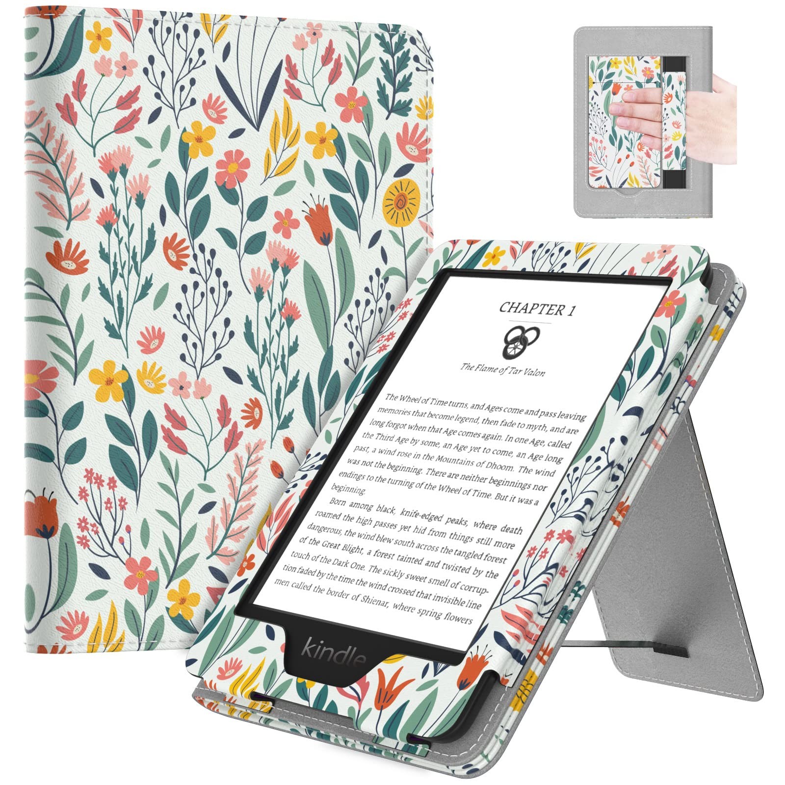 Kindle Cover 2024 2022 2019 2016 Pu Leather Stand Case Lightweight Protection