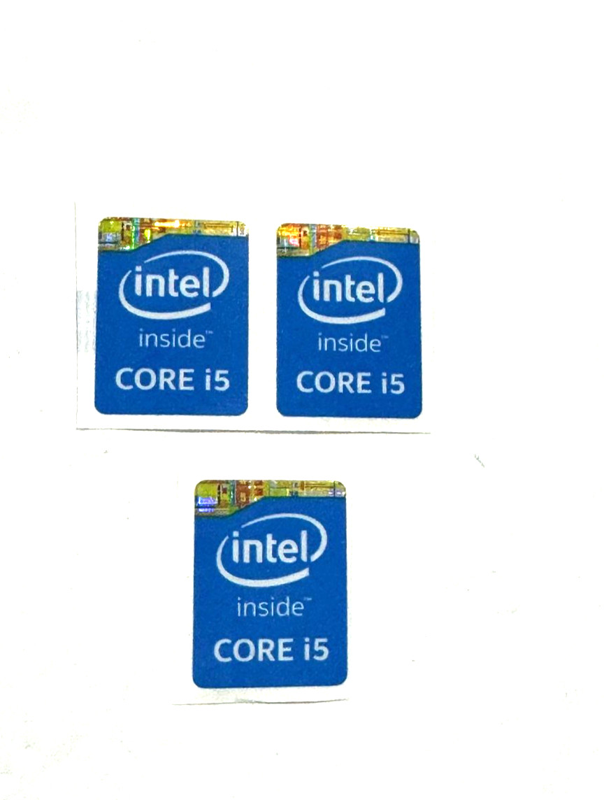 3 x Intel Inside Core i5 Sticker Label Decal 20mm x 16mm