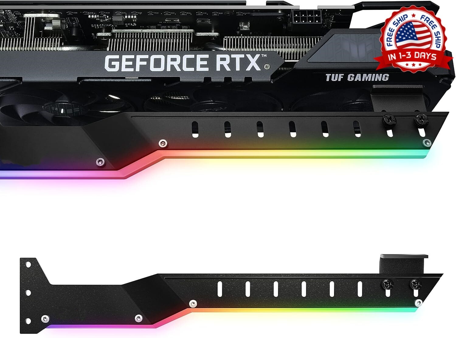 Soporte vertical para tarjeta gráfica con LED ARGB 5V 3Pin