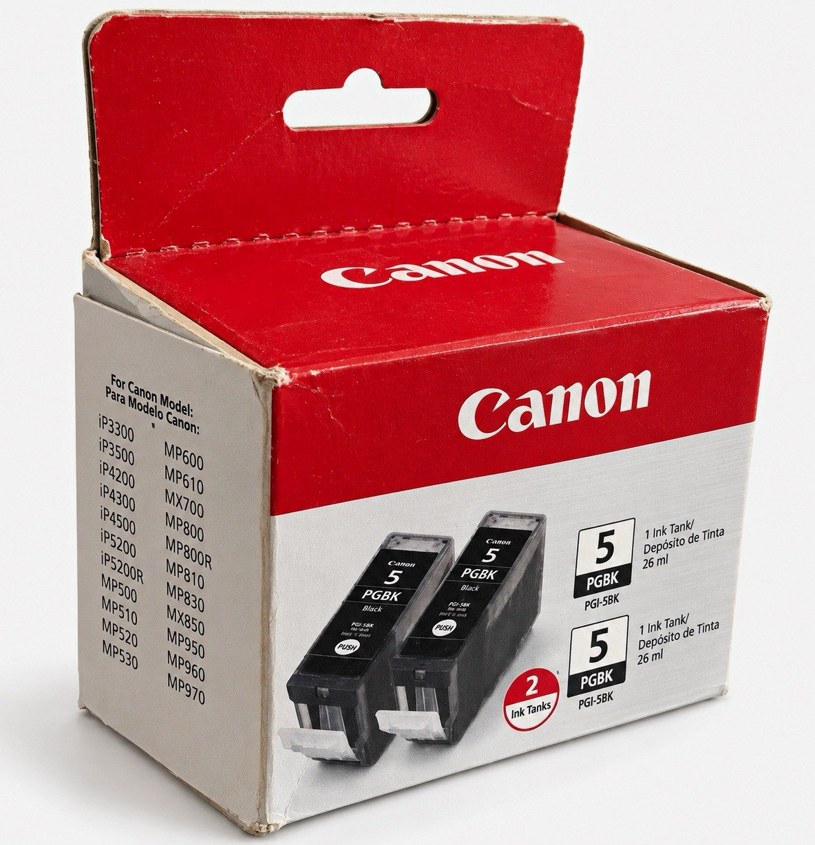 Canon Genuine/Original PGI-5BK Black Inkjet Ink Cartridge for PIXMA iP3300