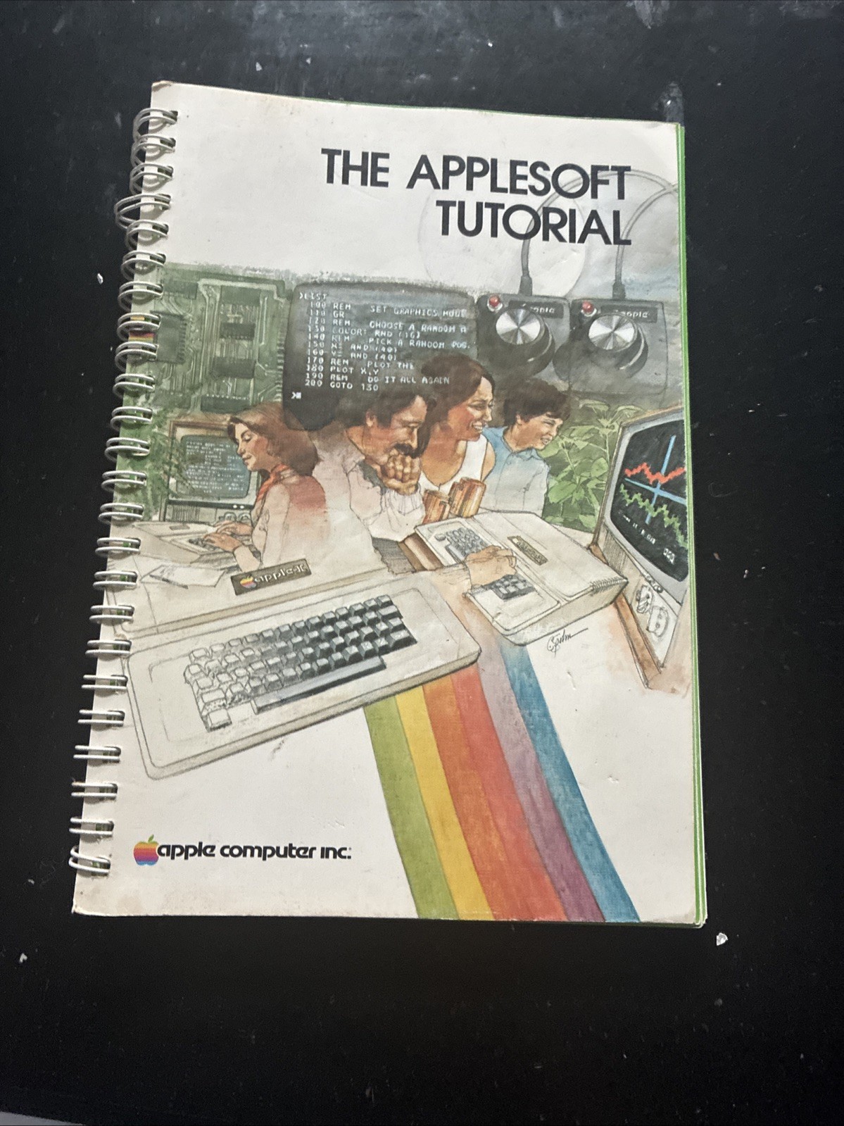 The Applesoft Tutorial | Apple Manual Original Spiral Bound | 156 Pages Vintage