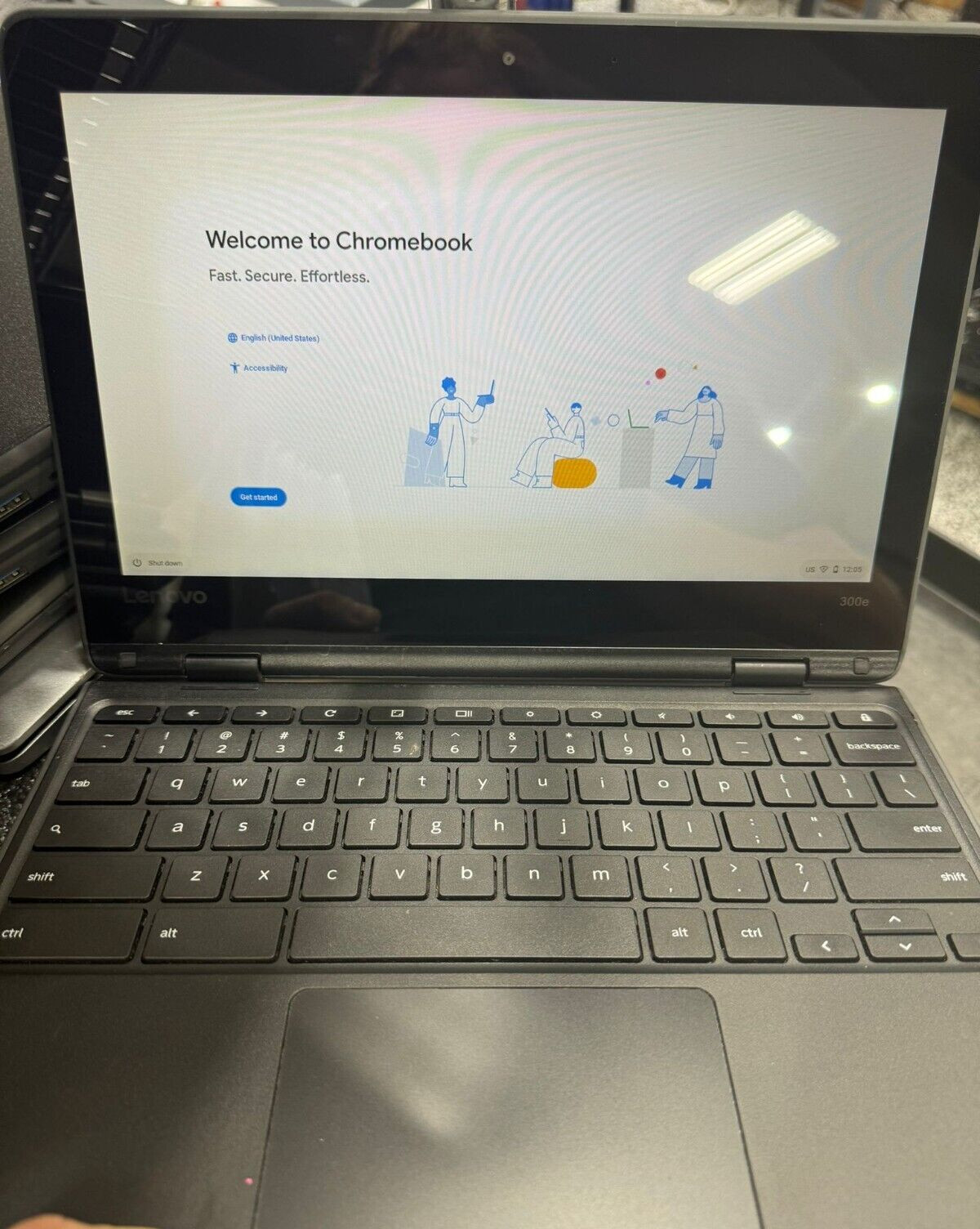 Lenovo 300e Chromebook 2nd Gen MTK 11.6" Touchscreen MediaTek M8173C 4GB 32GBSSD