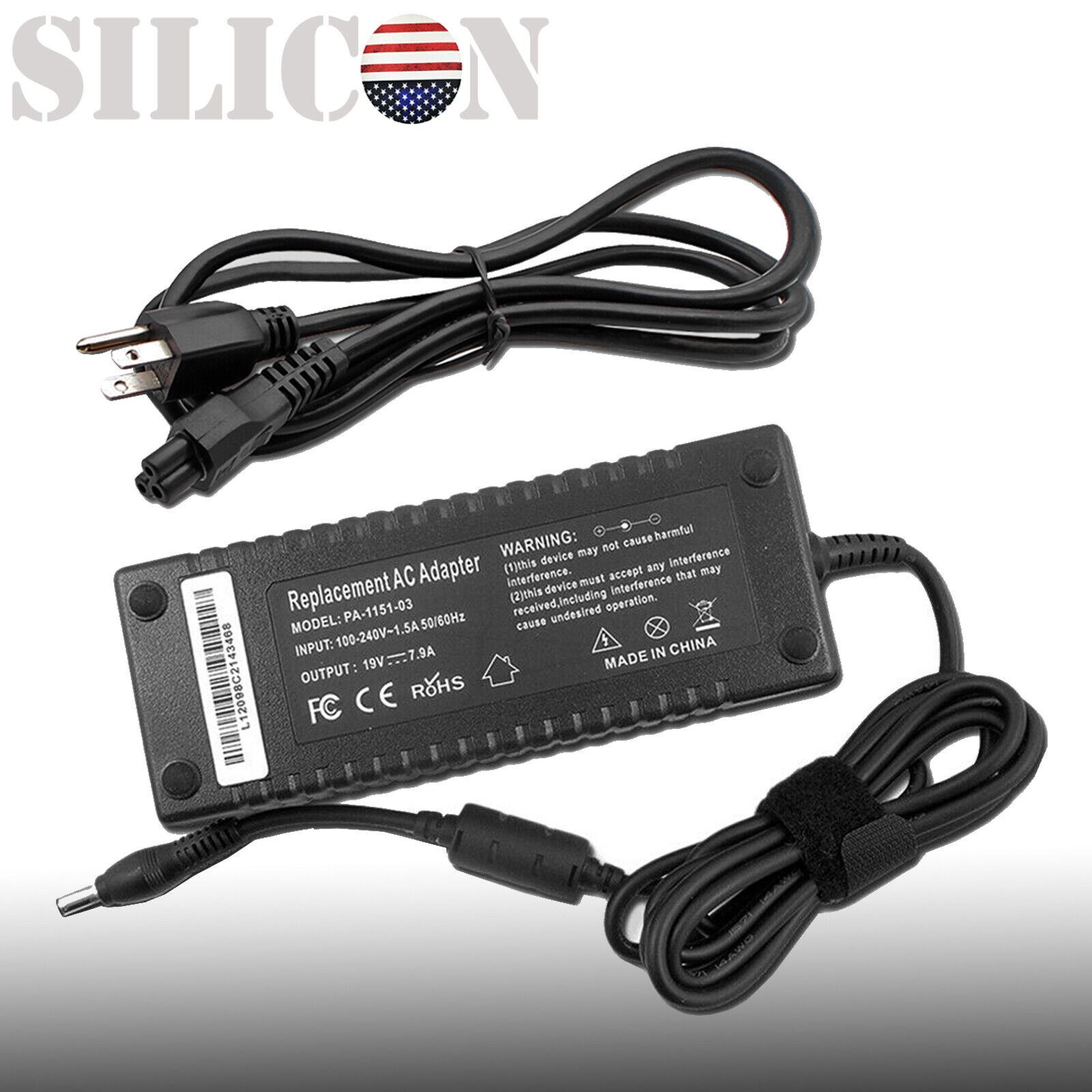 150W 19V 7.9A AC Power Adapter Charger Cord For Razer Blade RC30-0083 RC30-0071