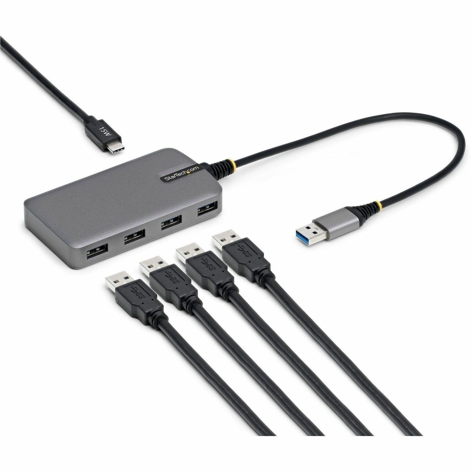 StarTech 5G4ACUSBAHUB 4-Port USB-A Hub 5Gbps Space Gray
