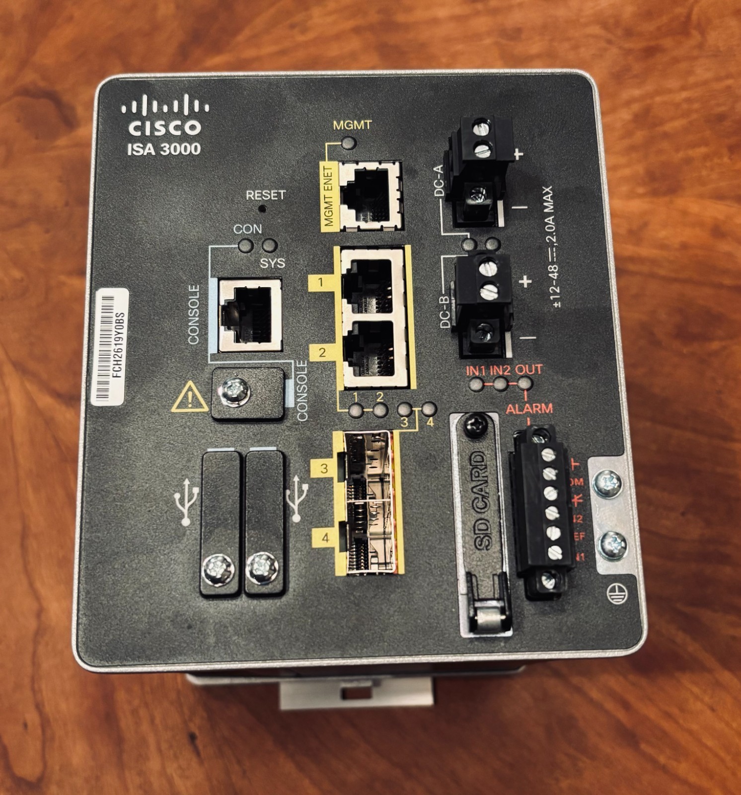 Cisco ISA-3000-2C2F-K9 Industrial Security Appliance - classroom use only