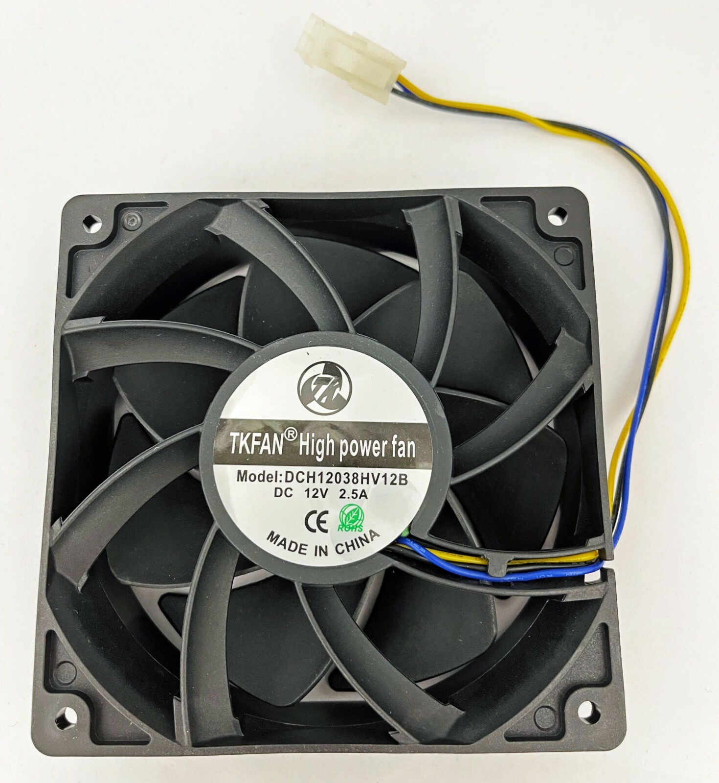 3pcs 285CFM ULTRA HIGH AIRFLOW SERVER MINER FAN DC 12V 2.5A 120x38mm 3-Pin PWM