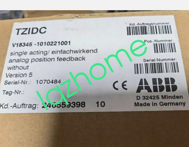 V18345-1010221001 1PCS NEW ABB Value Positioner V18345-1010221001