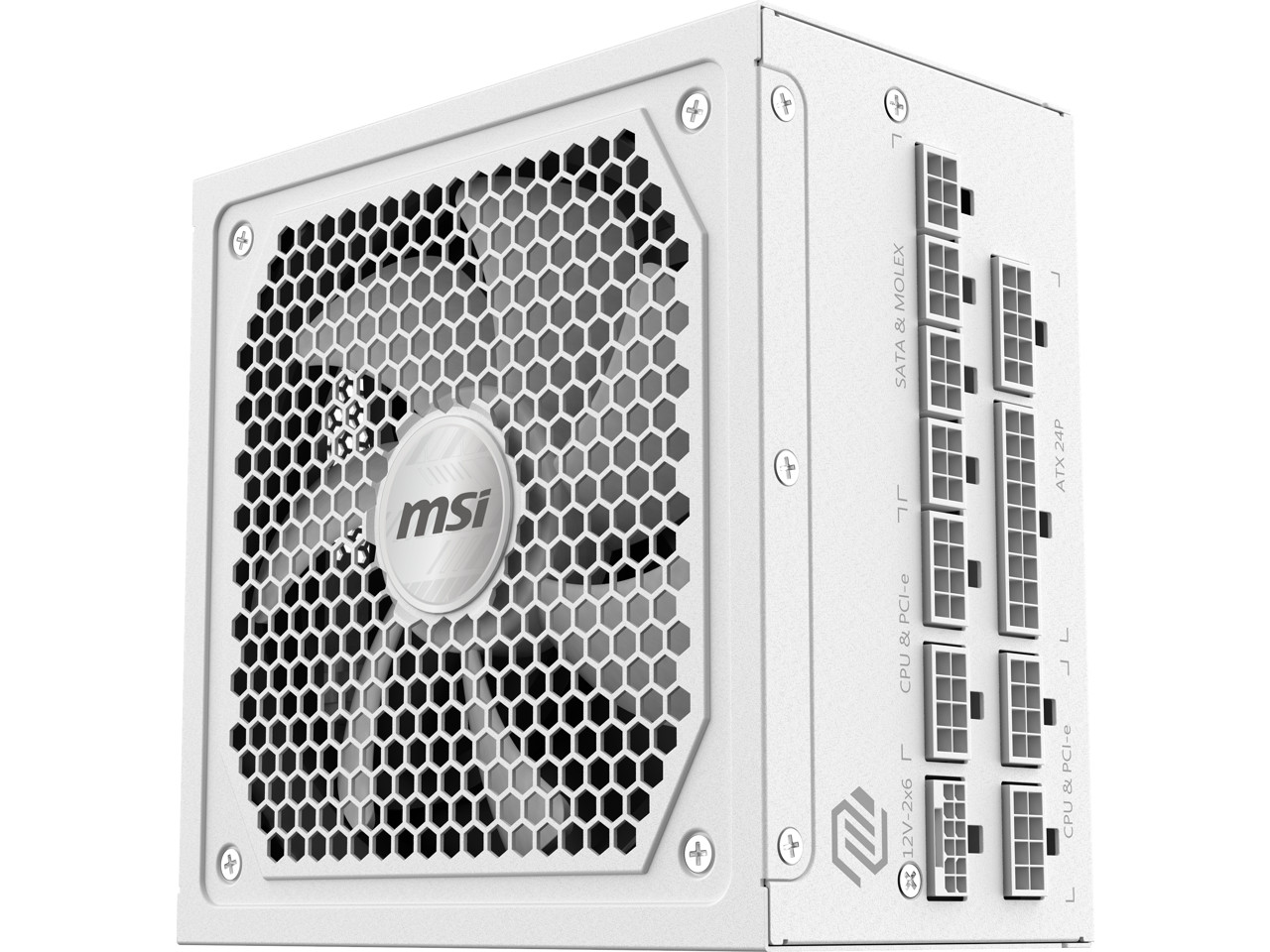 MAG A1000GL PCIE5 WHITE, Fully Modular Compact Gaming 1000W Power Supply, MSI