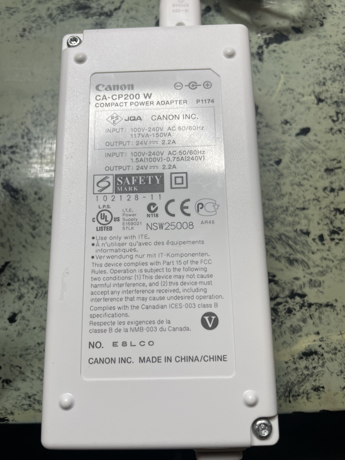 Canon CA-CP200 W Compact Power Adapter P1174 In Used Condition