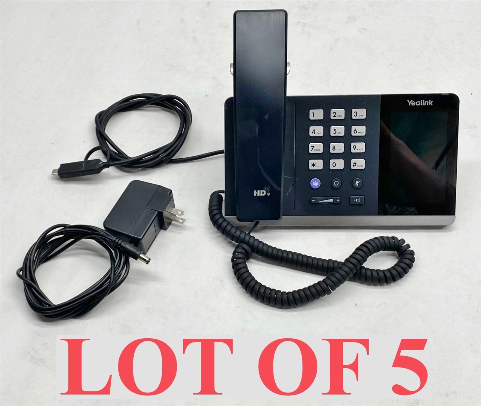 YeaLink MP50 Microsoft Teams Office Business USB Phone w/ Power supply LOT 5