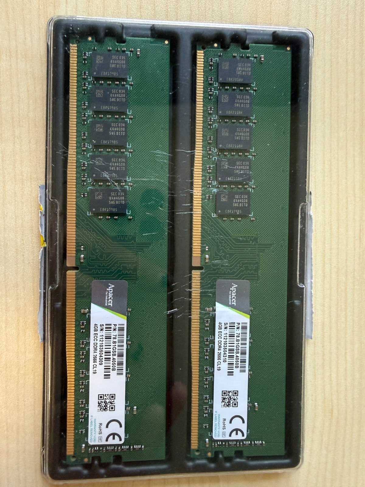 Apacer 8GB (2 x 4GB) DDR4 2666MHz CL19 Desktop RAM Memory Kit