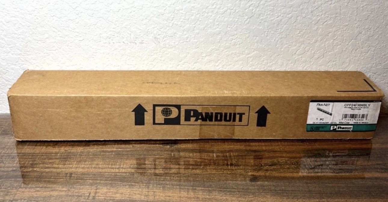 Panduit Pan-Net CPP24FMWBLY Mini-Com 24-Port Flush Mount Patch Panel