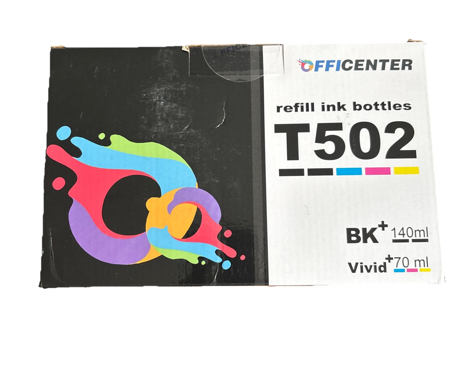 Officenter Refill Ink Bottles T502 10 Bottles Combo Pack Bk 140ml Vivid 70ml