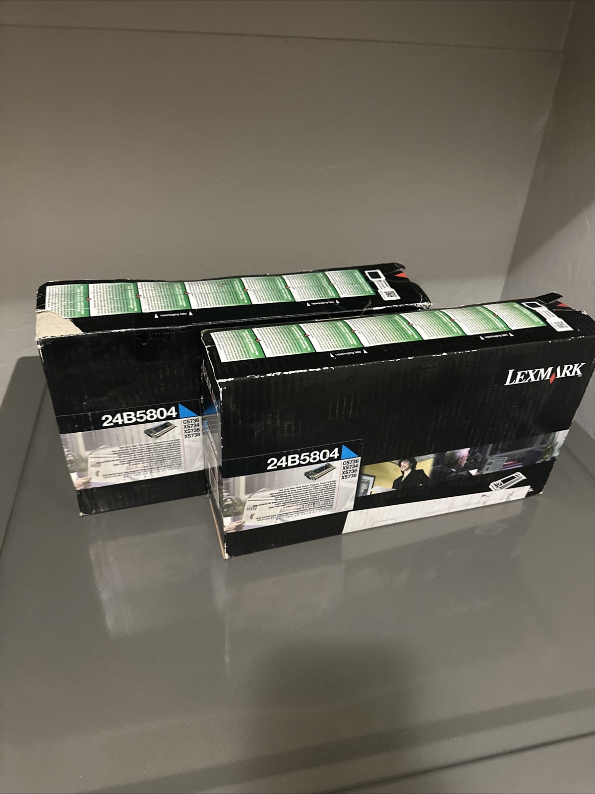 Lexmark 24B5804 Cyan Toner Cartridge 27774AM Two