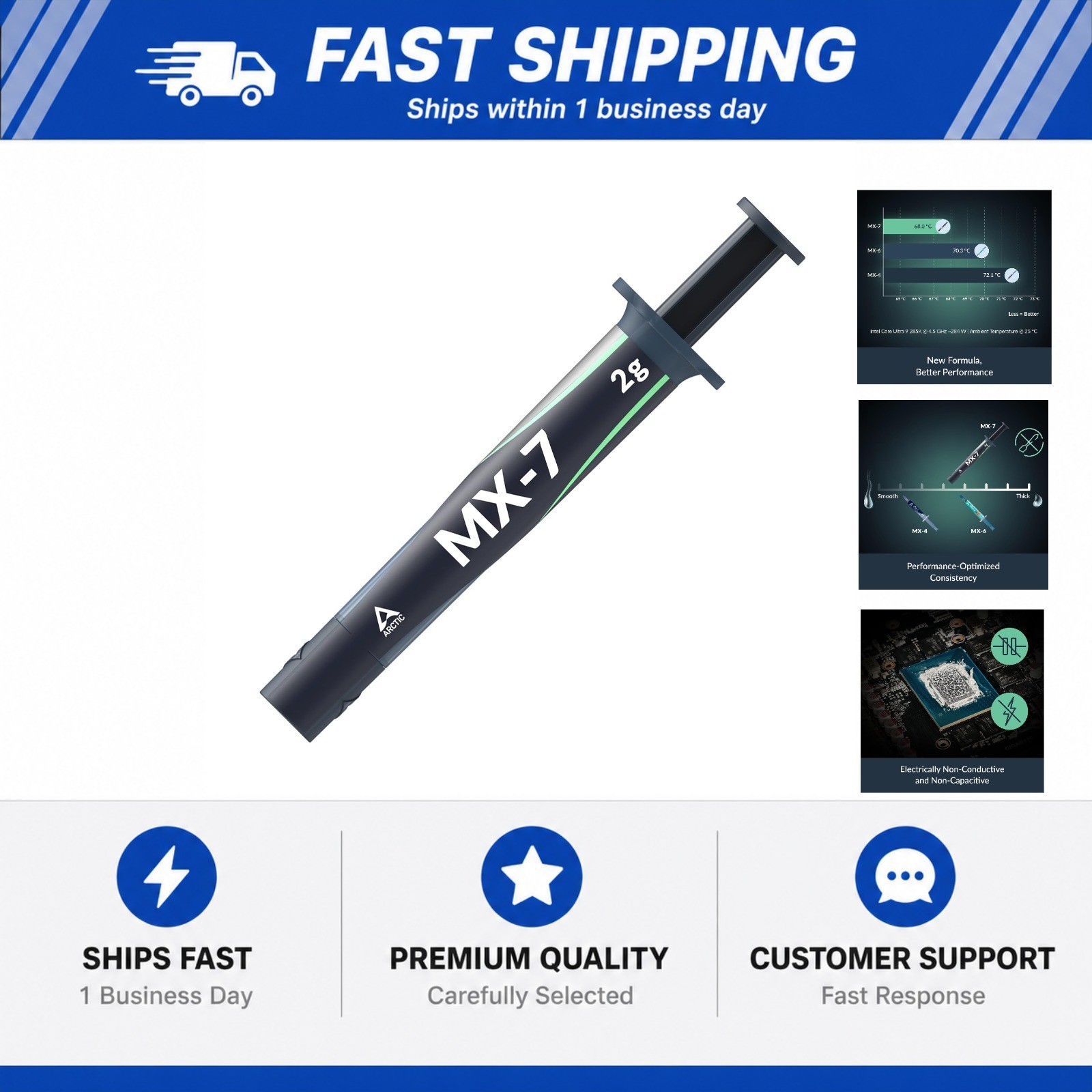 ARCTIC MX-7 (2 g) - Ultimate Performance Thermal Paste, Long Durability