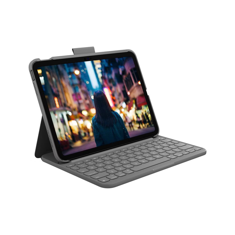 Logitech Slim Folio 10.9 Apple iPad 10th Gen Carrying Case Oxford Gray