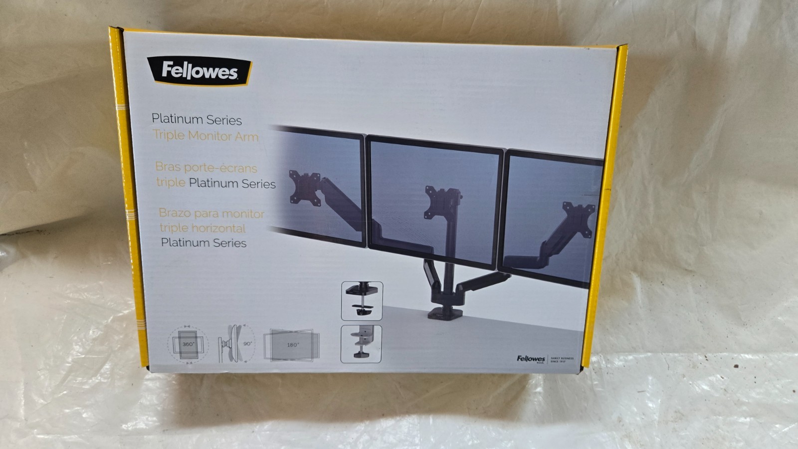Fellowes Platinum Series Triple Monitor Arm for 27" Monitors 804260