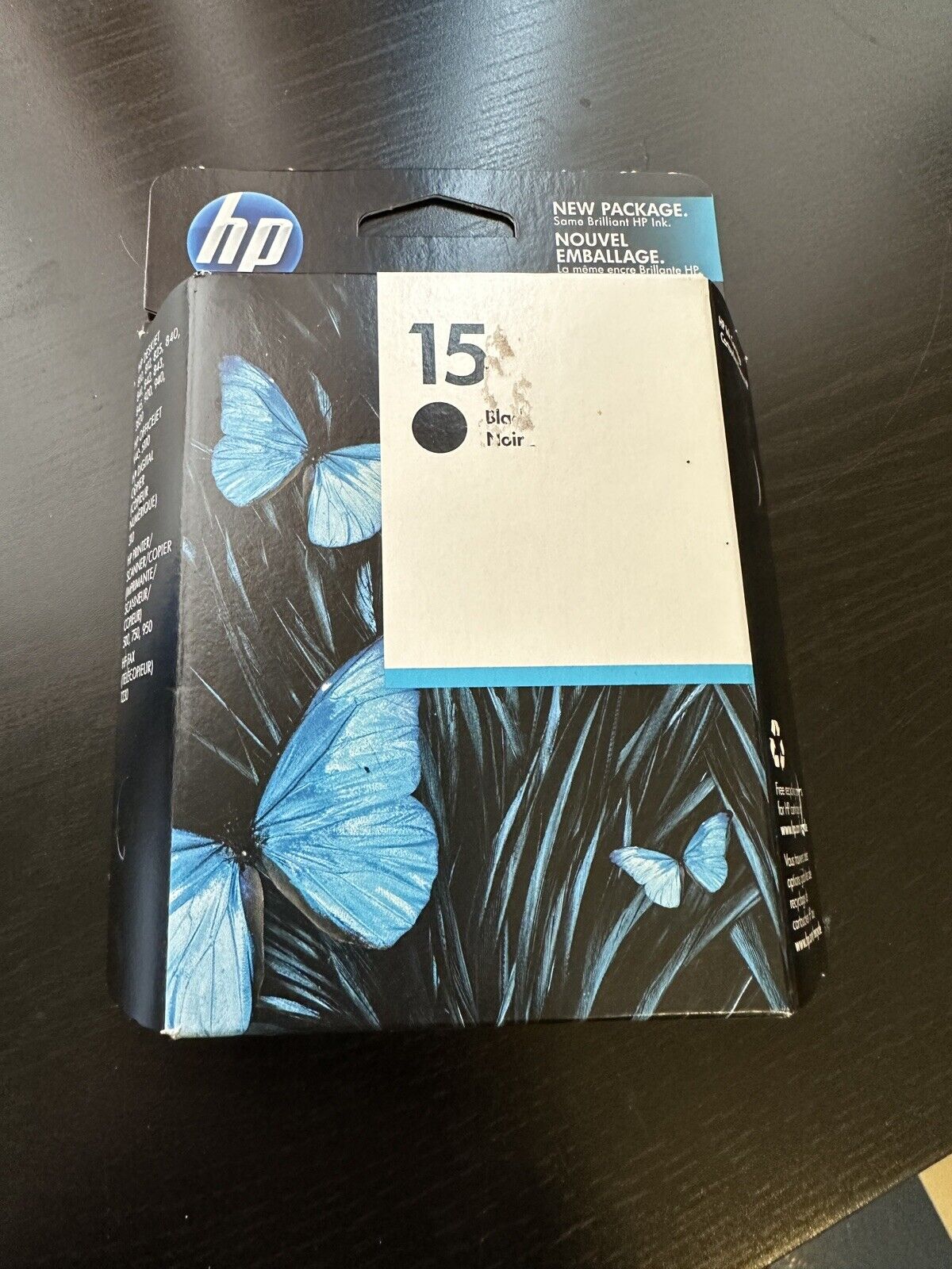 HP 15 (C6615DN) Black Ink Cartridge New Sealed Expired May 2011