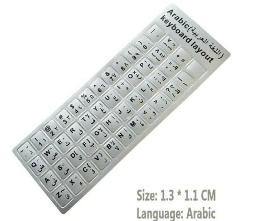 ✅2PC Alphabet Letters Keyboard Stickers For computer Laptop SILVER