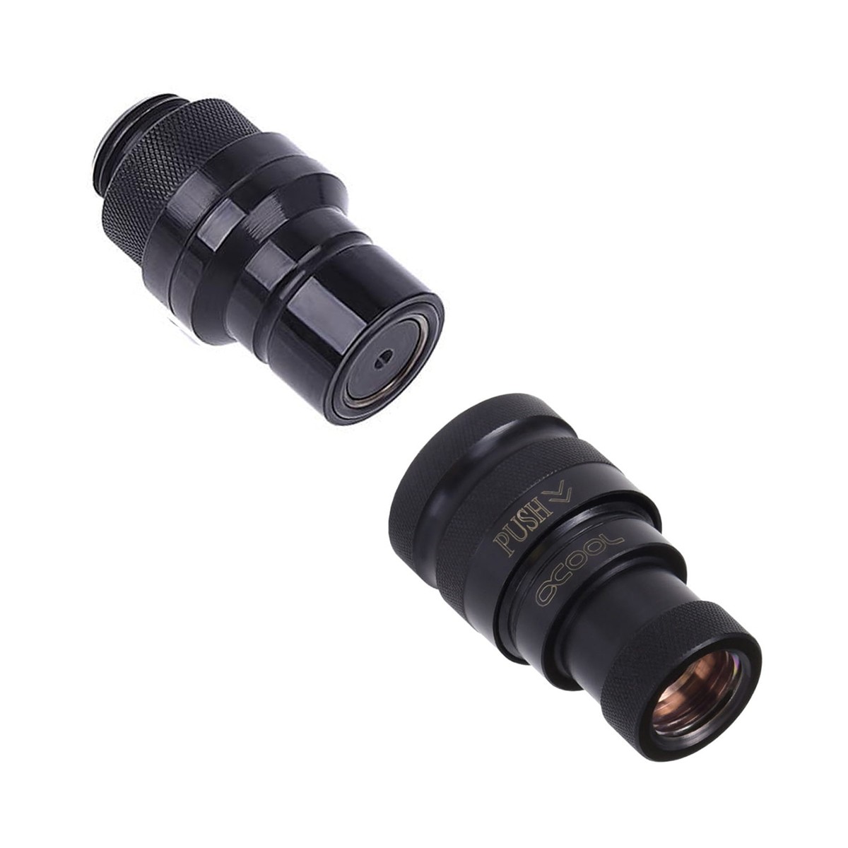 Alphacool Quick Release Connector Set, M/F G1/4", Black