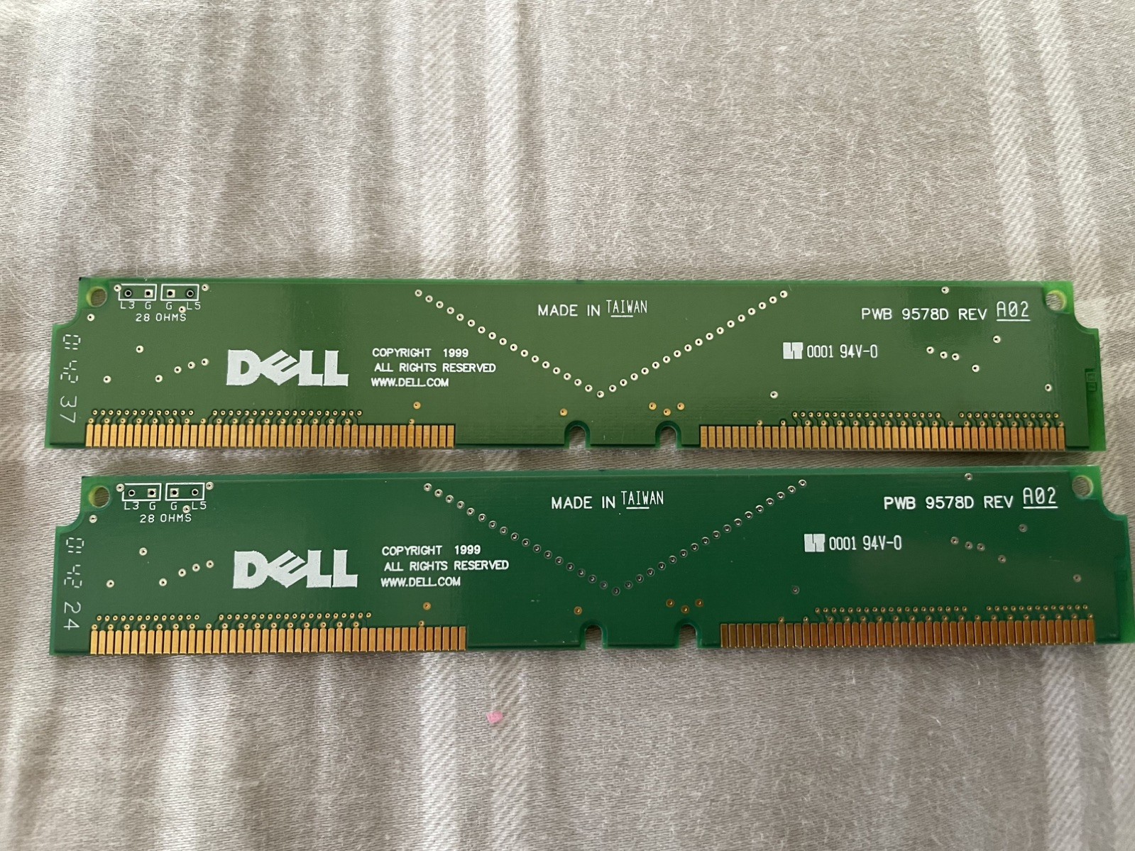 Dell Rambus Blanks Terminator Card Cards 2x 184-PIN PWB 9578D REV A02
