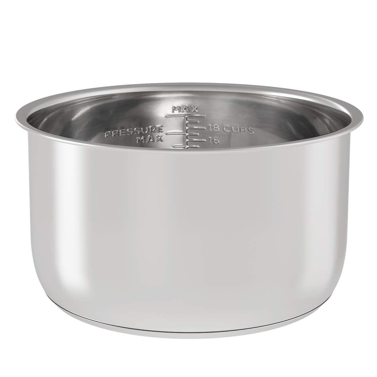 Stainless Steel Inner Pot Replacement Insert Liner Accessory Compatible 6.5 Quar