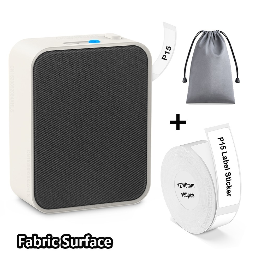 Bluetooth Portable Label Maker Barcode Mini Label Sticker Printer Machine P15
