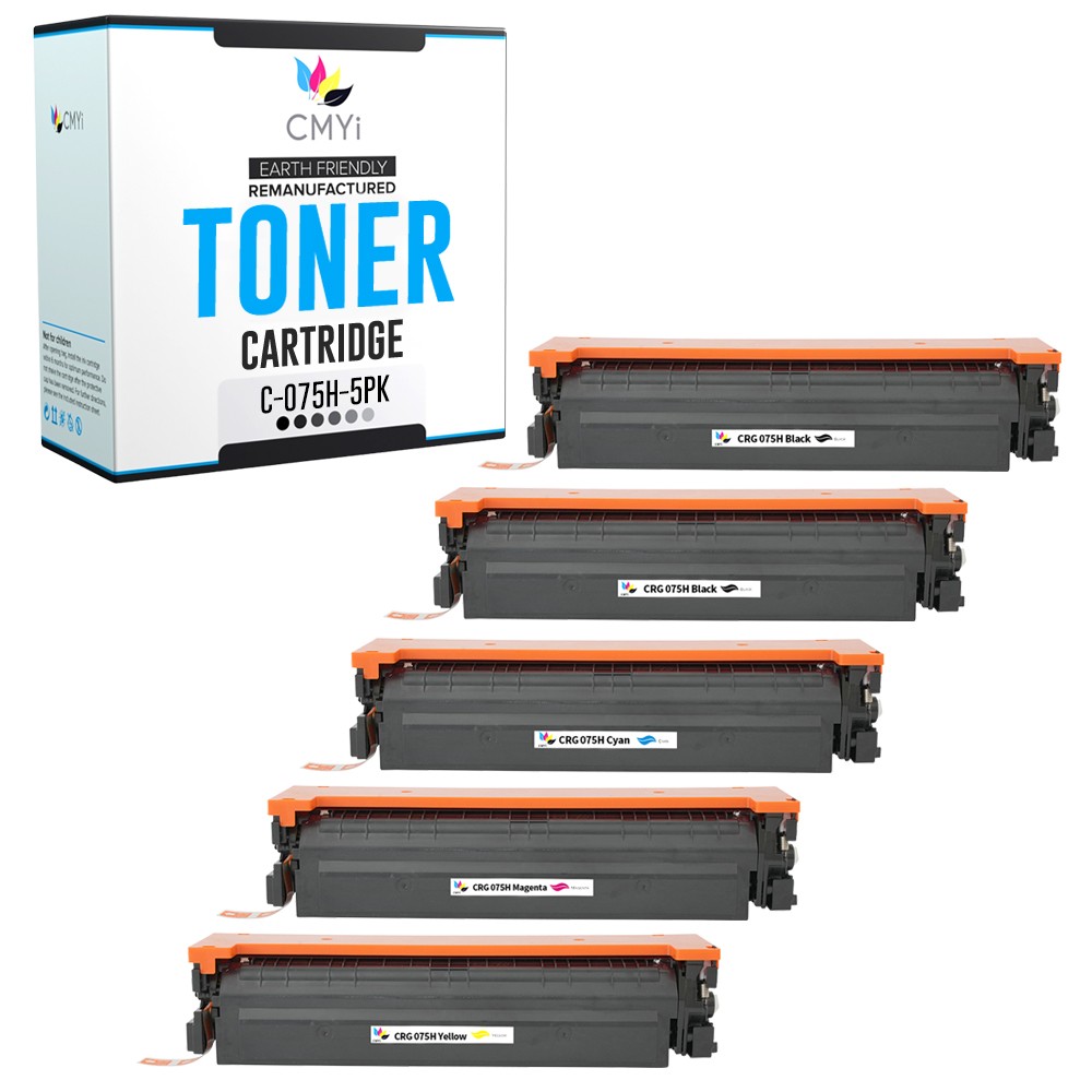 5-Pack Compatible 075H Toner Cartridges Combo fits Canon imageCLASS MF665Cdw