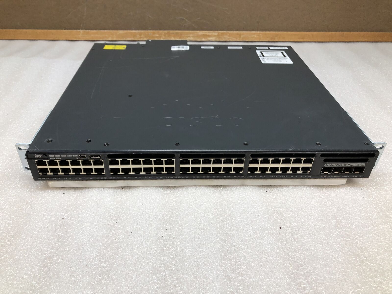 Cisco Catalyst 3650 48-Port Gigabyte PoE+ Ethernet 4x10G SFP+ Network Switch