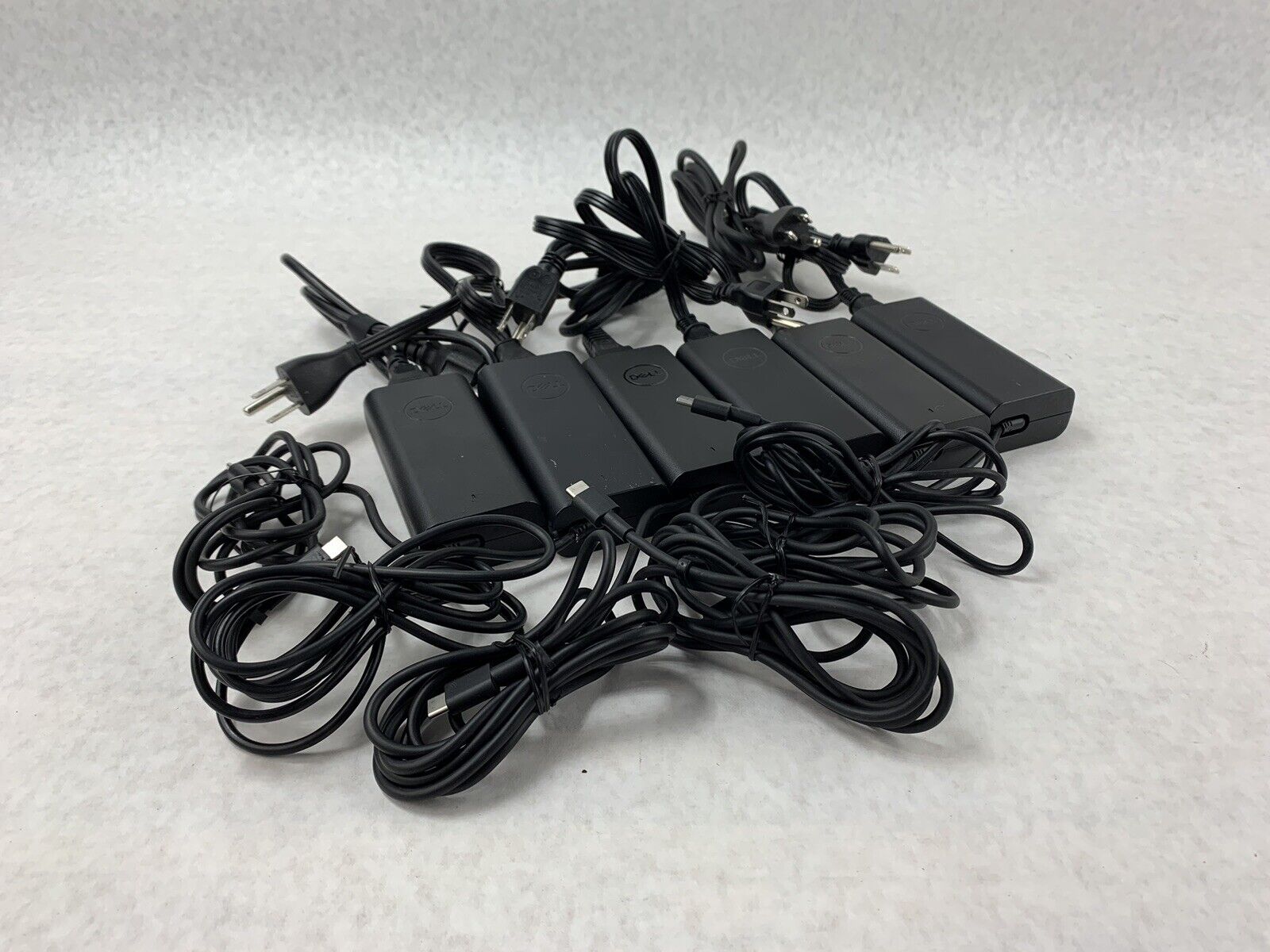 Lot of 6 Dell USB Type-C 65W 20V AC Power Adapter HA65NM190
