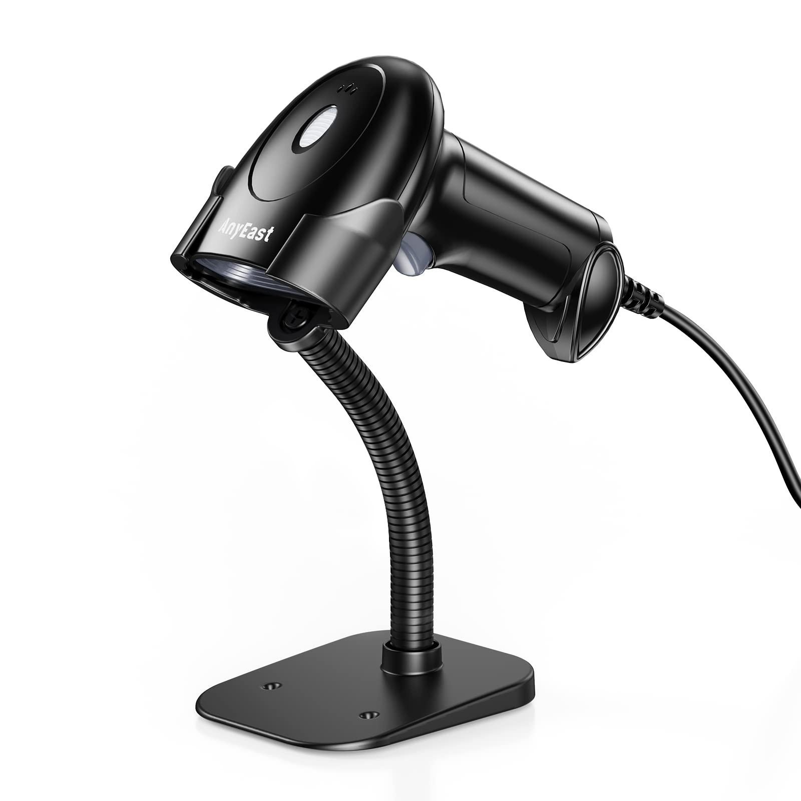 Barcode Scanner with Stand, USB Wired Inventory 2D 1D QR Code Scanner for Com...