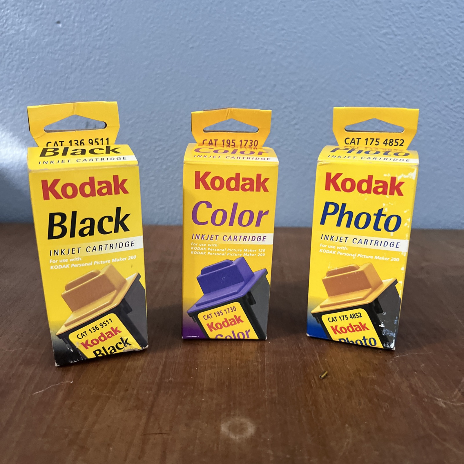 Lot 3 Kodak Inkjet Cartridges Black 136 9511 Color 195 1730 Photo 175 4852 NIB