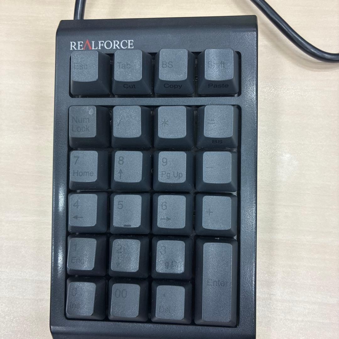 Topre Realforce 23UB WC01B0 Tenkeyless Keypad USB Cable From Japan Used BLACK