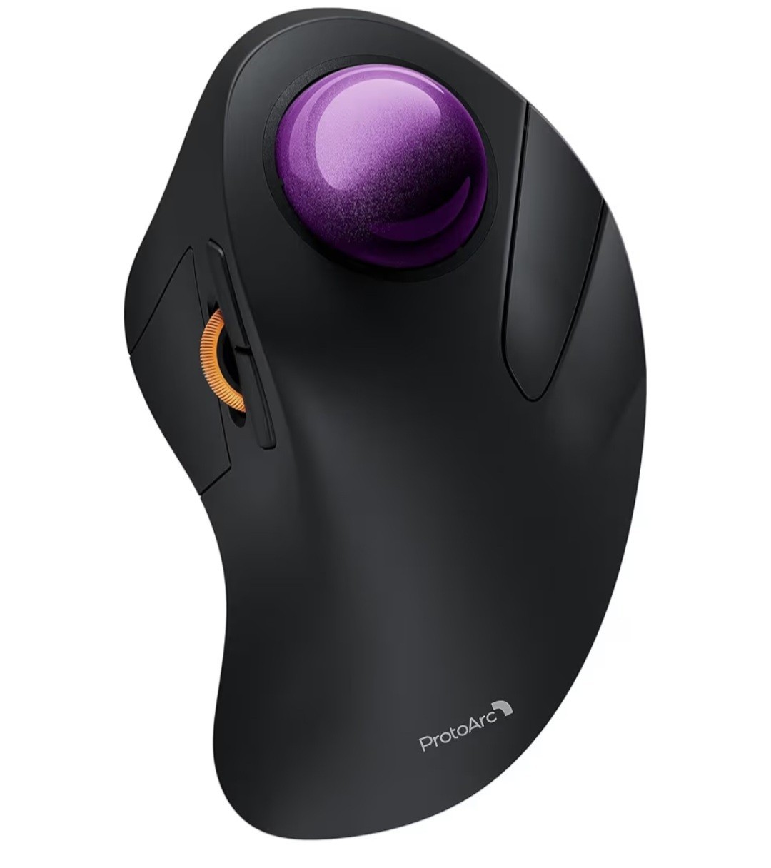 ProtoArc Wireless Bluetooth Trackball Mouse, EM03 NL Ergonomic Rollerball Mouse