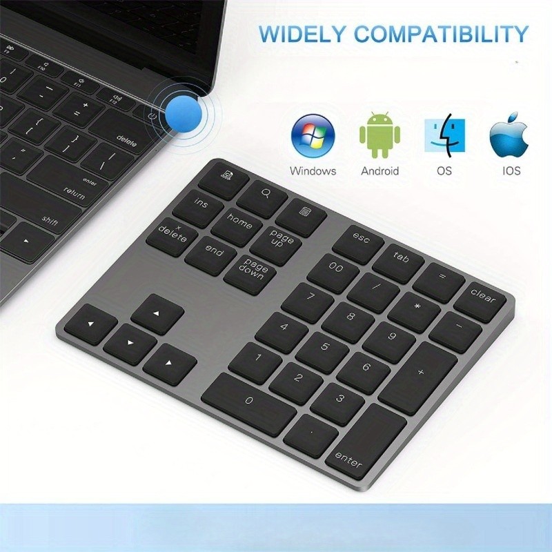 Upgraded Adaptable Economical Compact Dual-Mode 35-Key Wireless Numeric Keyboard