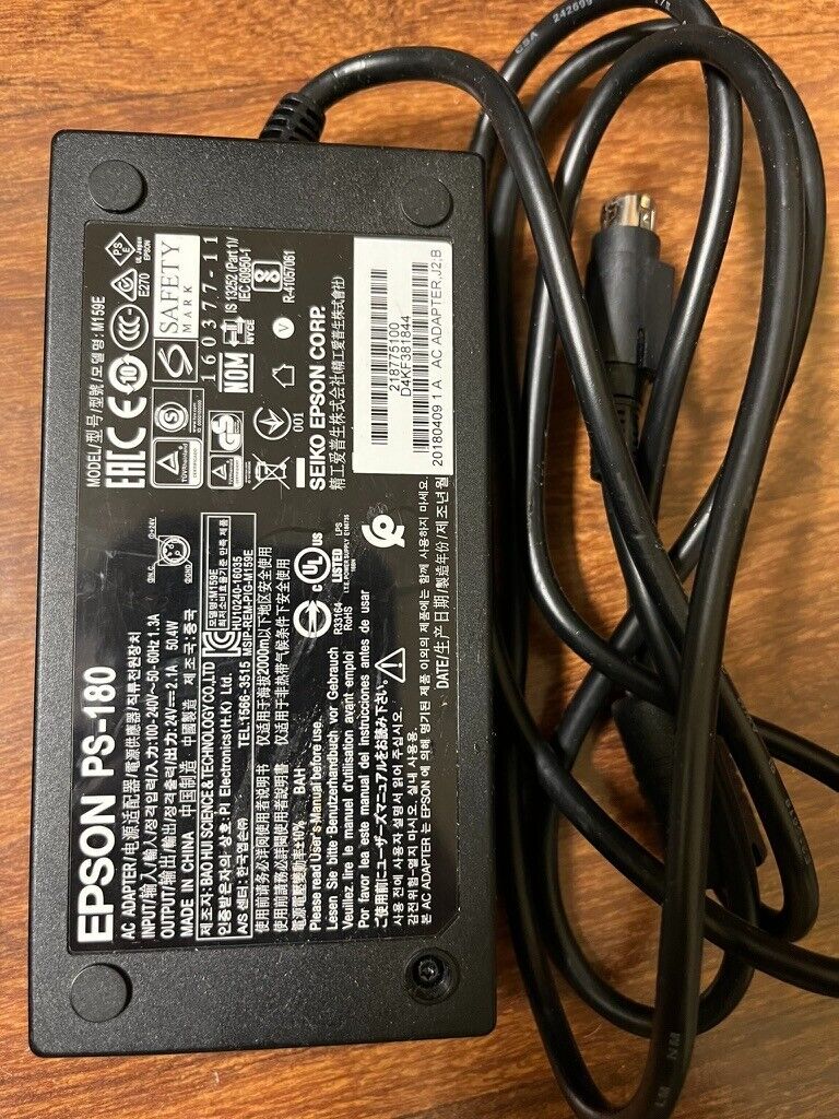 Epson PS-180 AC Adapter Power Supply (M159E) 24V/2.1A 50.4W