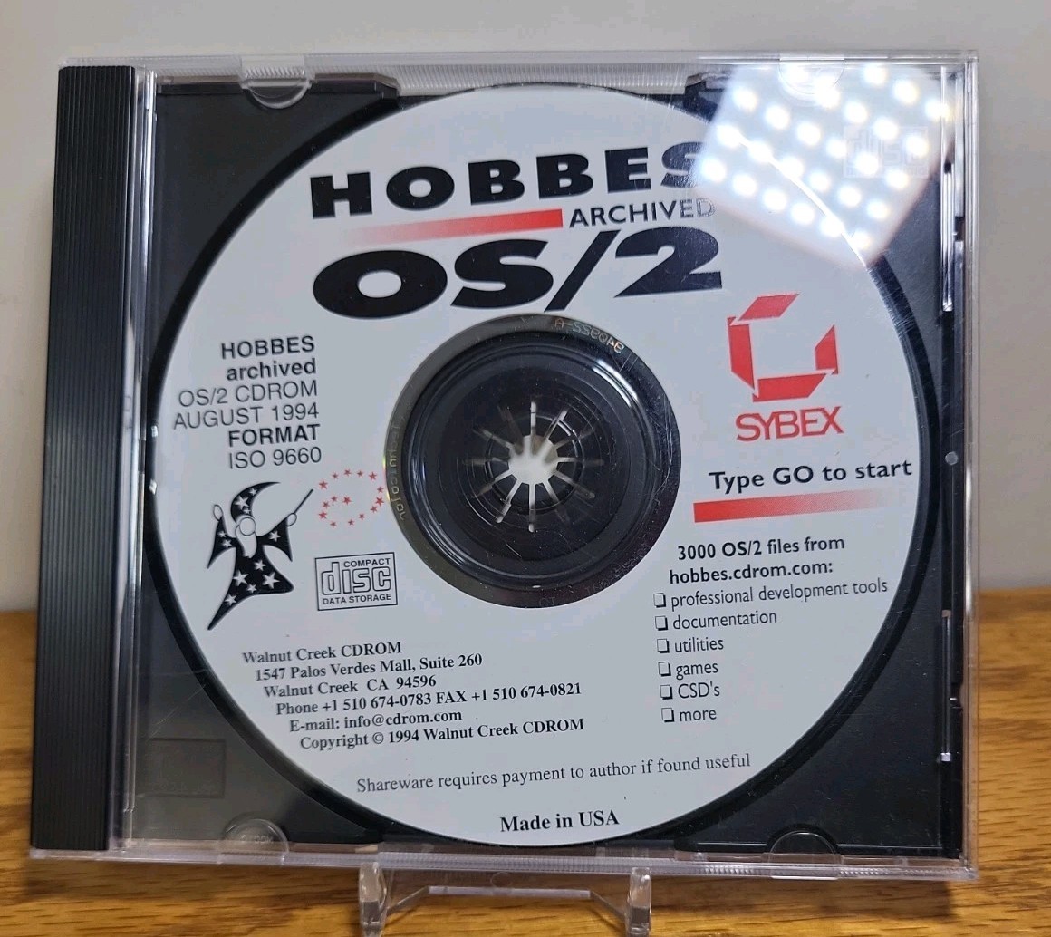Hobbes OS/2 Archived Program AUGUST 1994 Walnut Creek PC CD-ROM  Shareware Games