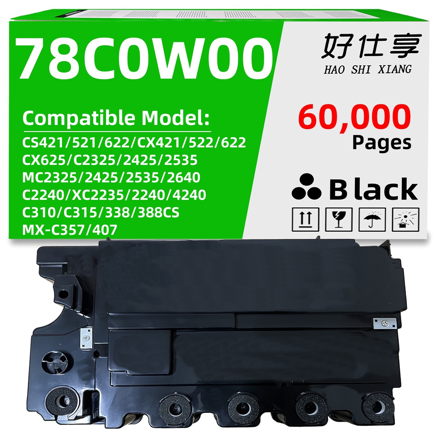 78C0W00 Waste Toner Bottle Compatible for Lexmark C2240 XC2235 XC2240 XC4240