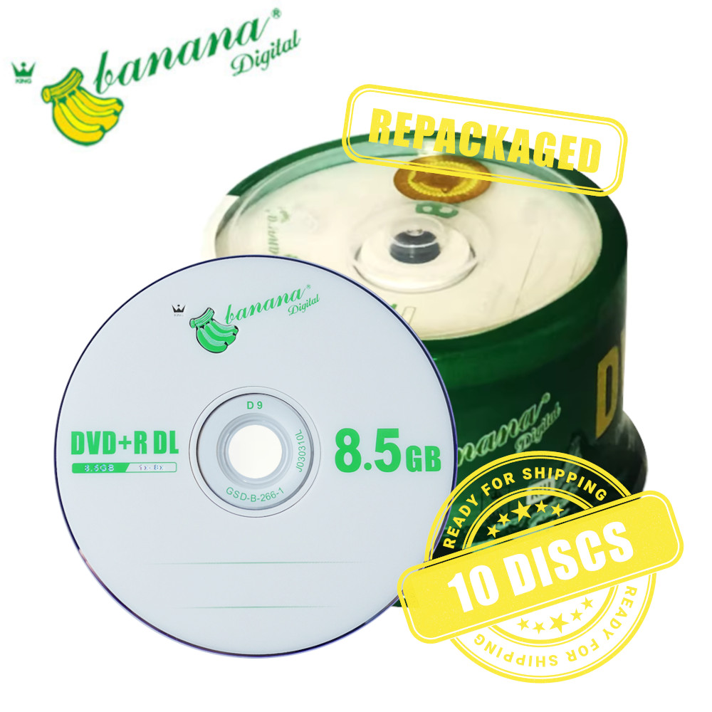 DVD+R DL D9 8x 8.5GB Blank DVD Dual Double Layer 8.5 GB Recordable - 10 Discs