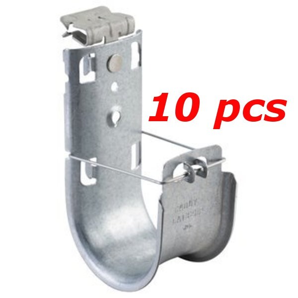 10 PACK - 2" CADDY CAT32HP24SM J-HOOK Hammer-On Flange Beam Clamp Cable Hanger