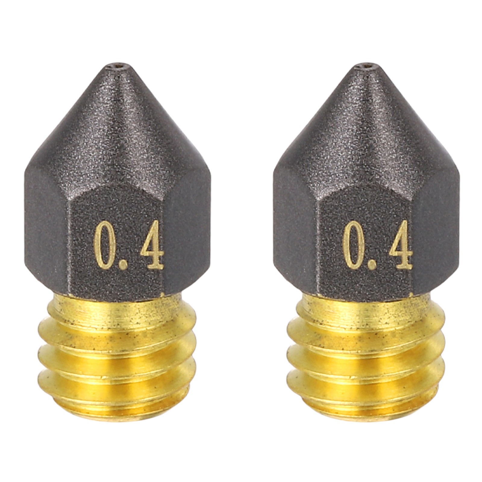 2 Pcs 0.4mm MK8 Brass PTFE Nozzles  M6 Thread 3D Printer Nozzle Accessories