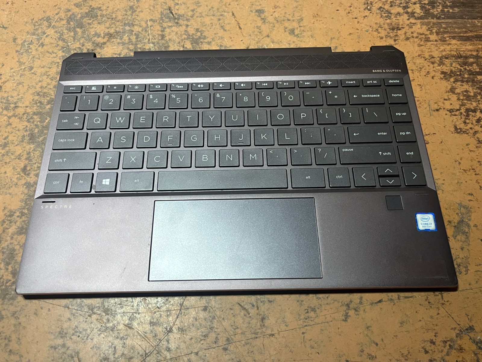 HP Spectre x360 - 13-ap0038nr Palmrest Touchpad Keyboard Bottom Complete