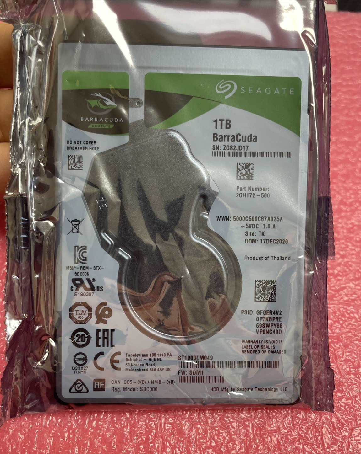 Seagate ST1000LM049 HARD DRIVE 1TB 2.5" 1000gb Sata/ NEW