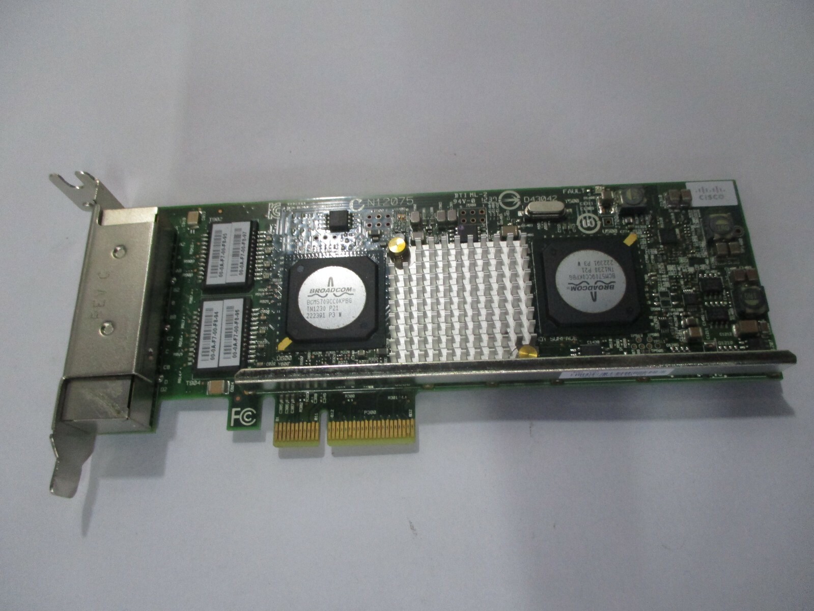 Cisco N2XX-ABPCI03-M3 V01 PCI-E 4 Port GBit Network Card Full Height N12075
