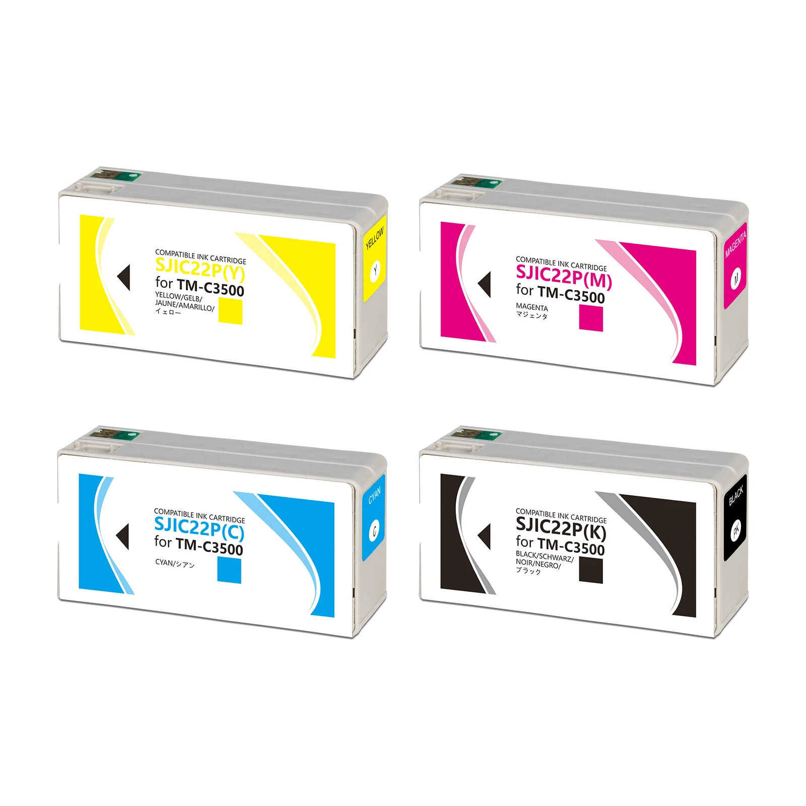 SJIC22P 30ml Compatible Ink Cartridge for Eps Colorworks TM-C3500 Printer 1SET