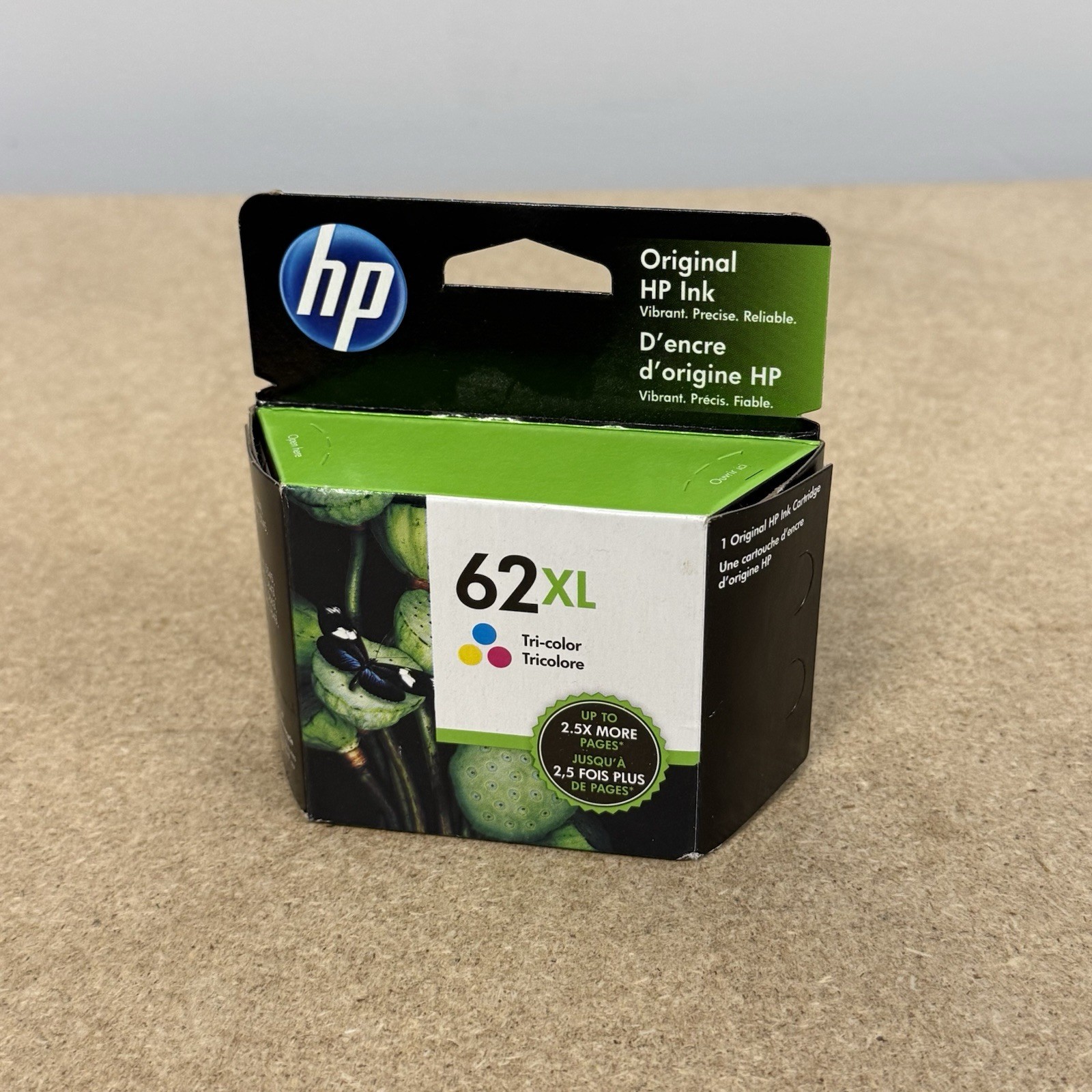 HP 62XL C2P07AN Tri-Color Ink Cartridge Exp 2020 Sealed New