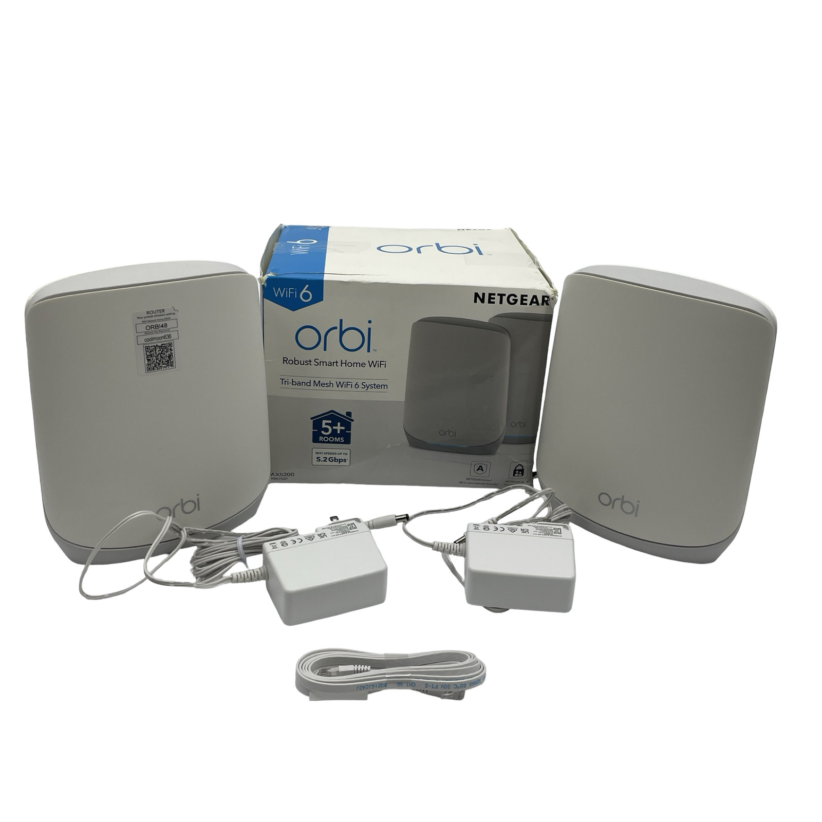NETGEAR Orbi Whole Home Tri-Band WiFi 6 Mesh Network System - RBK752P #U8280 VK