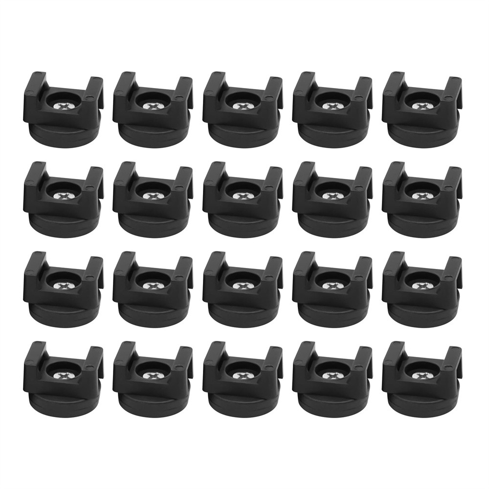 20Pcs Black Magnetic Cable Zip Tie Mount Base Wire Clips Management Base Holder