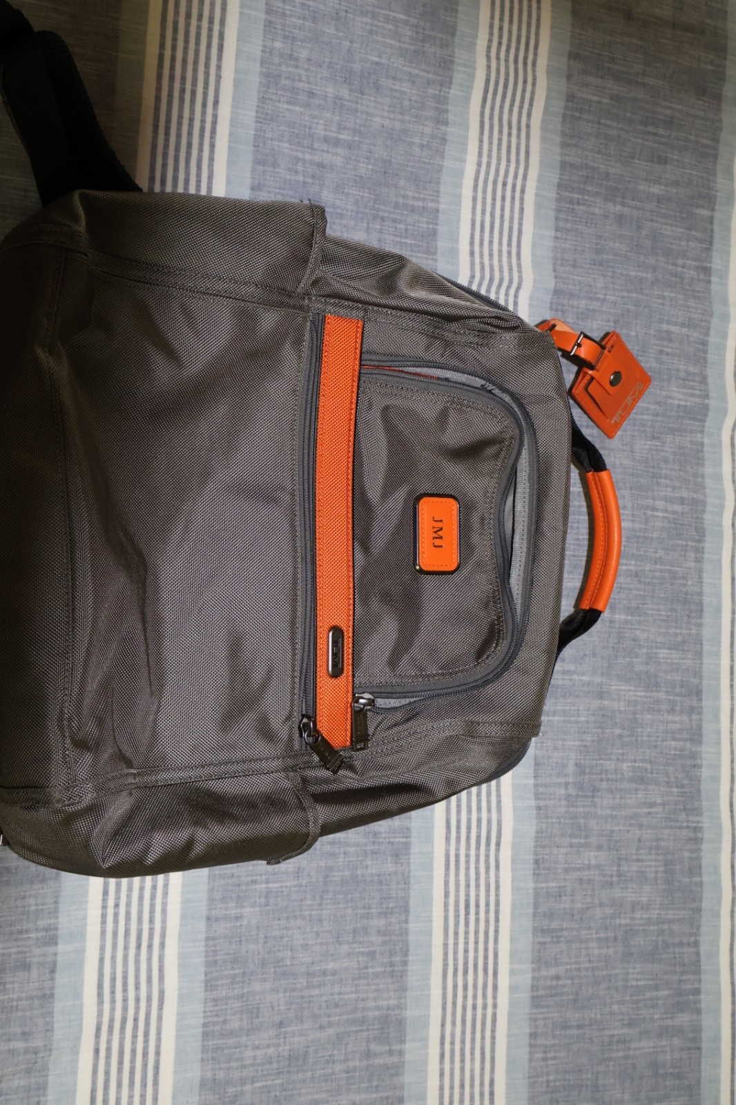 Tumi Alpha 2 T-Pass Brief Pack Backpack Gray Orange 026578 JMJ Laptop