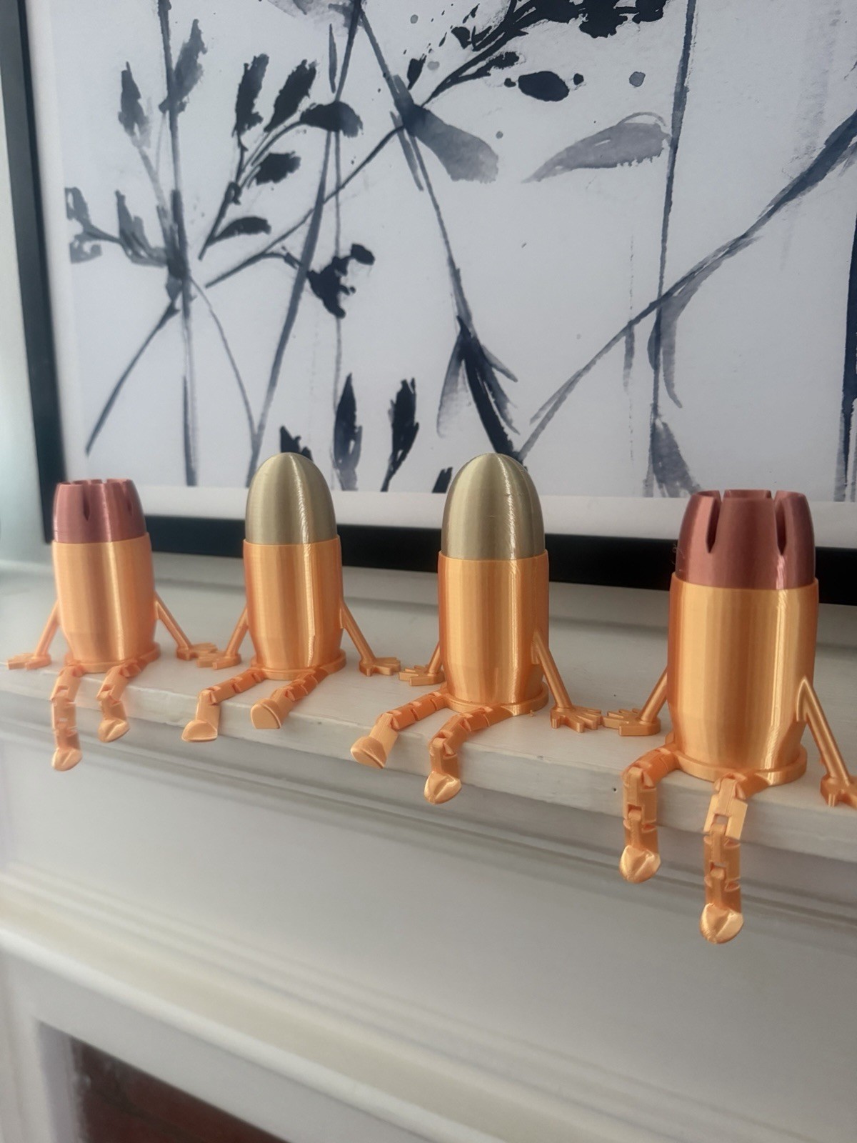 3D Printed bullet dude - shelf decoration Models, PLA Silk.